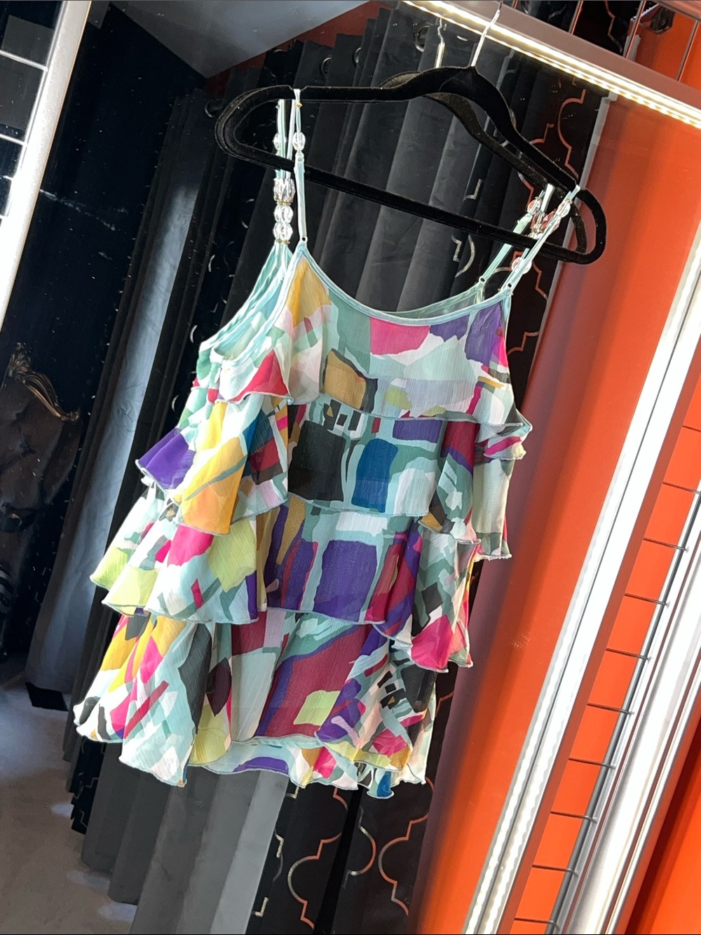 Whimsical Watercolor Ruffle Party Top 🎨